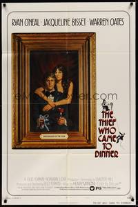2m885 THIEF WHO CAME TO DINNER style B 1sh '73 Amsel art of Ryan O'Neal, Jacqueline Bisset!