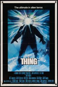 2m886 THING new credit style 1sh '82 John Carpenter, cool sci-fi horror art, ultimate in terror!