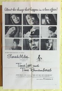 2m897 TIME LOST & TIME REMEMBERED 1sh '66 Sarah Miles, the things that happen in a love affair!