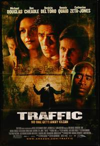 2m907 TRAFFIC 1sh '00 directed by Steven Soderbergh, Benicio Del Toro, drug smuggling!