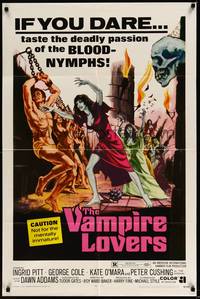 2m931 VAMPIRE LOVERS 1sh '70 Hammer, taste the deadly passion of the blood-nymphs if you dare!