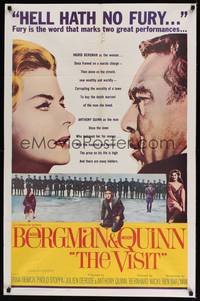 2m936 VISIT 1sh '64 Ingrid Bergman wants to kill her lover Anthony Quinn!