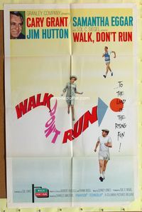 2m943 WALK DON'T RUN 1sh '66 Cary Grant & Samantha Eggar at Tokyo Olympics!