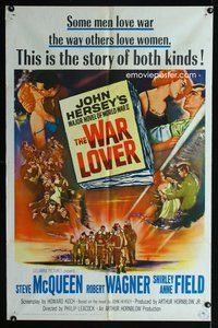 2m950 WAR LOVER 1sh '62 Steve McQueen, Robert Wagner, Shirley Anne Field, dramatic art!