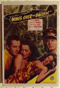 2m970 WINGS OVER THE PACIFIC 1sh '43 sexy tropical Inez Cooper, Edward Norris!
