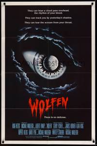 2m976 WOLFEN int'l 1sh '81 really cool horror art of moon & clouds as eye, There is no defense!