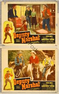 2p885 DEPUTY MARSHAL 2 LCs '49 cowboys Jon Hall & Dick Foran + pretty Frances Langford!