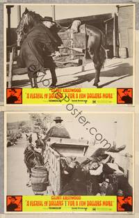 2p895 FISTFUL OF DOLLARS/FOR A FEW DOLLARS MORE 2 LCs '69 Eastwood, Lee Van Cleef, Volonte!