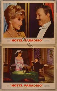 2p902 HOTEL PARADISO 2 LCs '66 great close-up of Alec Guinness & Gina Lollobrigida!