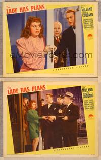 2p917 LADY HAS PLANS 2 LCs '42 Ray Milland, Paulette Goddard, Albert Dekker!