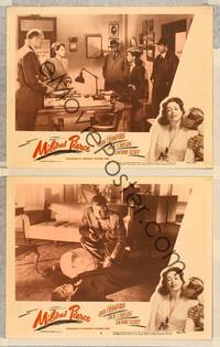 2p937 MILDRED PIERCE 2 LCs R56 Joan Crawford is the woman most men want, but shouldn't have!