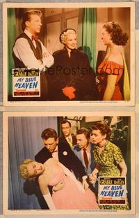 2p942 MY BLUE HEAVEN 2 LCs '50 sexy Betty Grable, Dan Dailey, Mitzi Gaynor!
