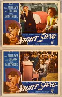 2p947 NIGHT SONG 2 LCs '48 Ethel Barrymore, Hoagy Carmichael at the piano!