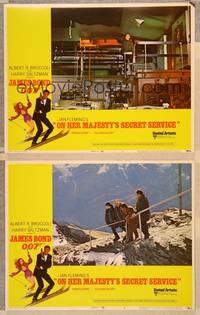 2p954 ON HER MAJESTY'S SECRET SERVICE 2 LCs '70 George Lazenby as James Bond, Telly Savalas!