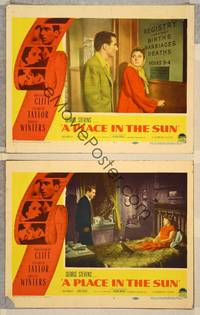 2p956 PLACE IN THE SUN 2 LCs '51 Montgomery Clift, Shelley Winters!