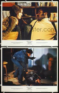 2p968 SHAFT 2 LCs '71 tough detective Richard Roundtree!