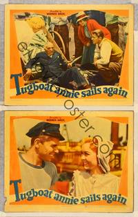 2p996 TUGBOAT ANNIE SAILS AGAIN 2 LCs '40 sailor Ronald Reagan, Jane Wyman!