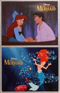 2p663 LITTLE MERMAID 6 color 11x14 stills '89 close-up artwork of Ariel, Disney underwater cartoon!