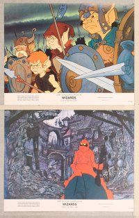 2p568 WIZARDS 8 color 11x14 stills '77 Ralph Bakshi directed animation, cool cartoon fantasy art!