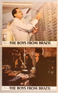 2p007 BOYS FROM BRAZIL 12 English LCs '78 Gregory Peck is a Nazi on the run from Laurence Olivier!