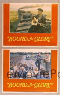 2p104 BOUND FOR GLORY 8 LCs '76 great images of David Carradine as folk singer Woody Guthrie!