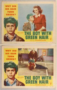 2p584 BOY WITH GREEN HAIR 7 LCs '48 images of Dean Stockwell, a kid who wants to end war!
