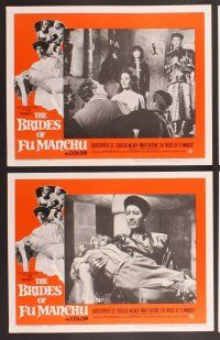 2p111 BRIDES OF FU MANCHU 8 LCs '66 Asian villain Christopher Lee, better dead than wed!