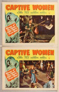 2p120 CAPTIVE WOMEN 8 LCs '52 futuristic sexy sci-fi 1,000 years after the atom bomb!