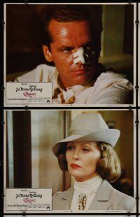 2p641 CHINATOWN 6 LCs '74 cool images of Jack Nicholson & Faye Dunaway, Roman Polanski!