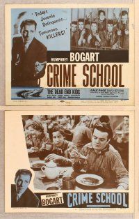 2p146 CRIME SCHOOL 8 LCs R56 Humphrey Bogart, the Dead End Kids turn into tomorrow's killers!