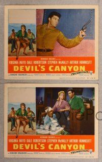 2p718 DEVIL'S CANYON 4 LCs '53 sexy Virginia Mayo, Dale Robertson, 3-D western!