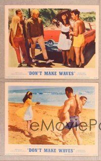 2p175 DON'T MAKE WAVES 8 LCs '67 Tony Curtis, super sexy Sharon Tate & Claudia Cardinale!