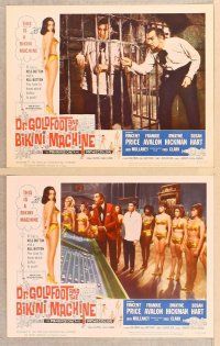 2p180 DR. GOLDFOOT & THE BIKINI MACHINE 8 LCs '65 mad scientist Vincent Price & sexy babes!