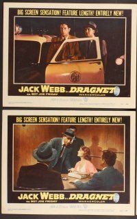 2p181 DRAGNET 8 LCs '54 Jack Webb as detective Joe Friday as you've never seen him before!