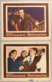 2p646 ENFORCER 6 LCs '51 Humphrey Bogart close up with gun in hand, Ted de Corsia!