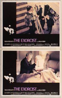 2p194 EXORCIST 8 LCs '74 William Friedkin, Max Von Sydow, William Peter Blatty horror classic!