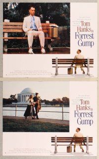 2p222 FORREST GUMP 8 LCs '94 Tom Hanks sits on bench, Robert Zemeckis classic!