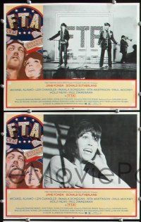 2p196 F.T.A. 8 LCs '72 Jane Fonda, Donald Sutherland, cool Meisel border artwork!