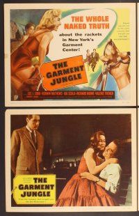 2p227 GARMENT JUNGLE 8 LCs '61 Lee J. Cobb, the whole naked truth about New York's garment center!