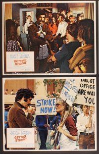 2p231 GETTING STRAIGHT 8 LCs '70 Candice Bergen & Elliott Gould lay it on the line!