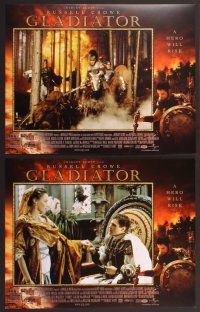2p235 GLADIATOR 8 LCs '00 Russell Crowe, Joaquin Phoenix, directed by Ridley Scott!