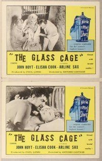 2p236 GLASS CAGE 8 LCs '63 filmed with brutal reality, a shattering emotional experience!