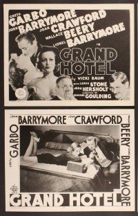 2p239 GRAND HOTEL 8 LCs R50s Greta Garbo, John & Lionel Barrymore, Joan Crawford, Wallace Beery