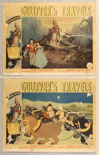 2p595 GULLIVER'S TRAVELS 7 LCs '39 classic cartoon by Dave Fleischer, great animation images!