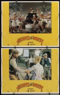 2p252 HEARTS OF THE WEST 8 LCs '75 Hollywood cowboy Jeff Bridges, Andy Griffith, Alan Arkin!