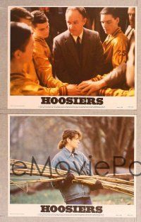 2p261 HOOSIERS 8 LCs '86 Indiana college sports, best basketball movie ever, great images!