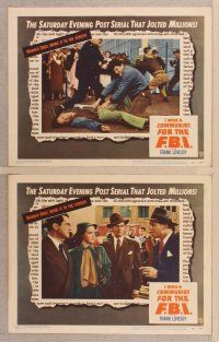 2p278 I WAS A COMMUNIST FOR THE FBI 8 LCs '51 Frank Lovejoy, red scare film noir!