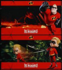 2p287 INCREDIBLES 8 advance LCs '04 Disney/Pixar animated sci-fi superhero family!