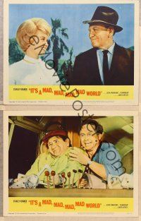 2p819 IT'S A MAD, MAD, MAD, MAD WORLD 3 LCs '64 Mickey Rooney, Spencer Tracy, Buddy Hackett!