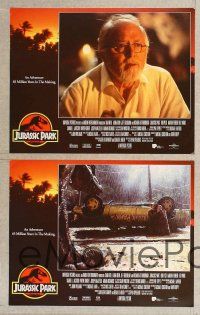 2p310 JURASSIC PARK 8 LCs '93 Steven Spielberg, Richard Attenborough re-creates dinosaurs!